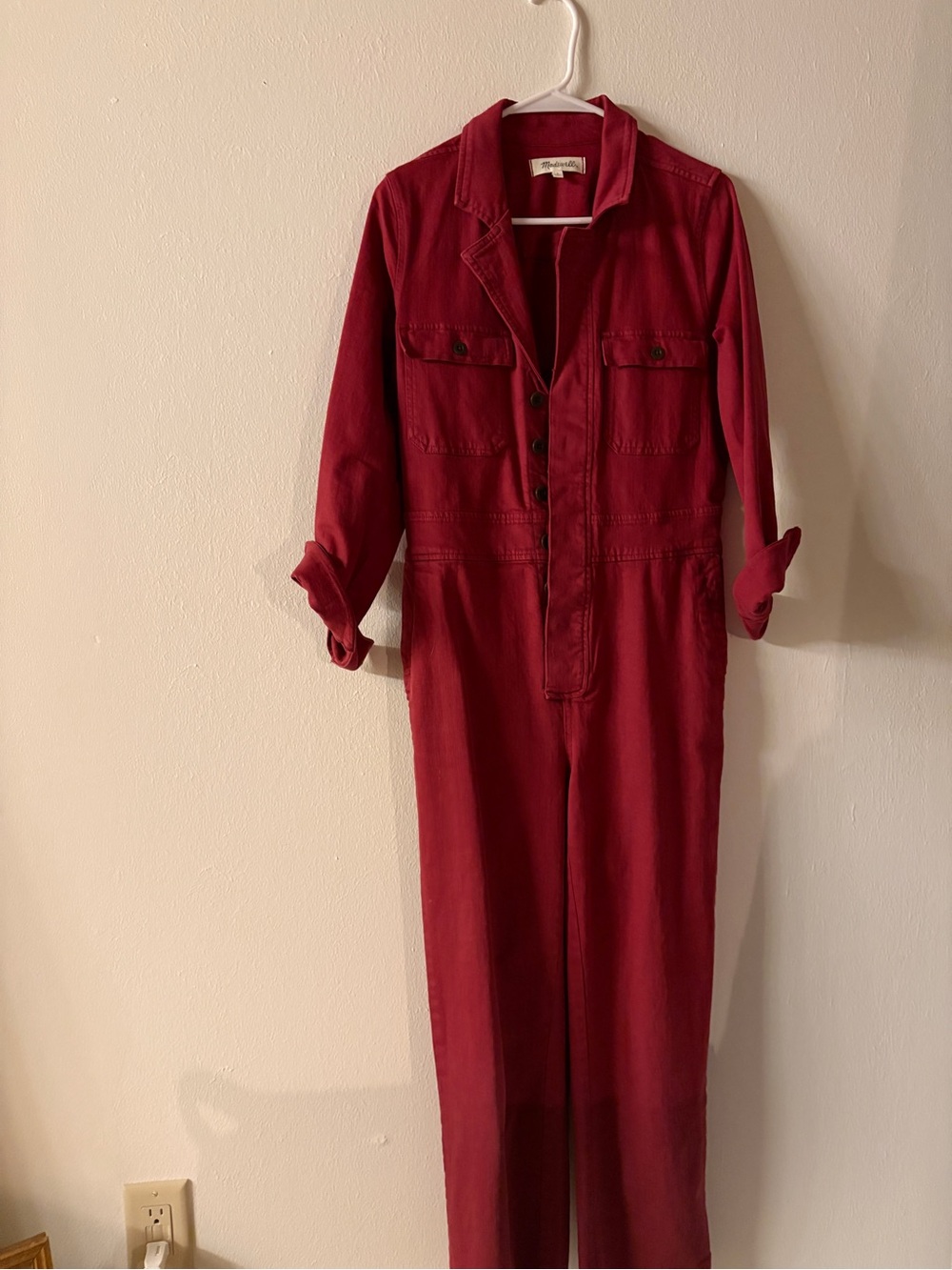 Madewell Women’s Red Utility Jumpsuit